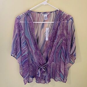 NWT Richard Malcolm Silk Sheer Women's Top